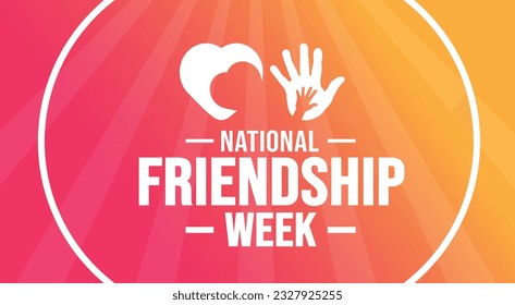 August is Friendship Week background template. Holiday concept. background, banner, placard, card, and poster design template with text inscription and standard color. vector illustration.