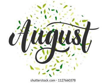 August Hand Drawn Lettering.