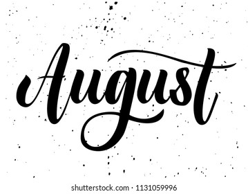 August Hand Drawn Lettering.