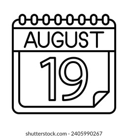 August Icon Design For Personal And Commercial Use