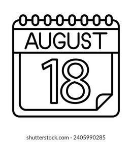 August Icon Design For Personal And Commercial Use