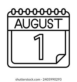 August Icon Design For Personal And Commercial Use