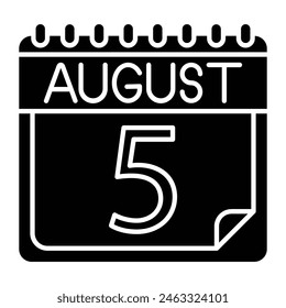 August Icon Design For Personal And Commercial Use