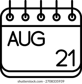Icono de agosto para su proyecto