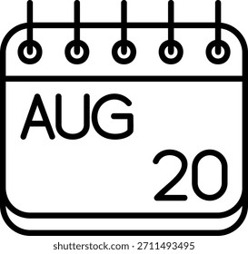 Ícone De agosto Para O Seu Projeto