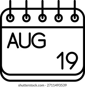 Ícone De agosto Para O Seu Projeto
