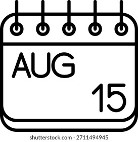 Ícone De agosto Para O Seu Projeto