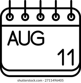 Ícone De agosto Para O Seu Projeto