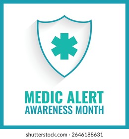 August is Medic Alert Awareness Month. Holiday concept. Template for background, banner, card, poster