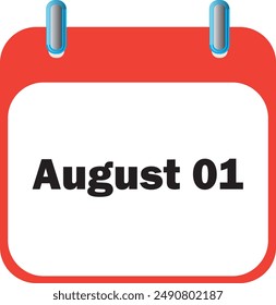 Agosto Mes Fecha 01 | Diseño de iconos