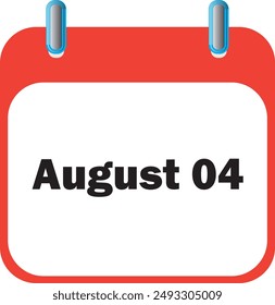 August Month Date 04 | Icon Design