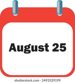 August Month Date 25 | Icon Design