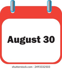 August Month Date 30 | Icon Design