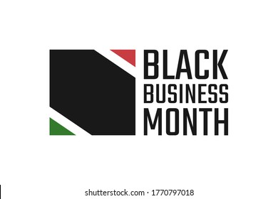 August is National Black Business Month. Holiday concept. Template for background, banner, card, poster with text inscription. Vector EPS10 illustration