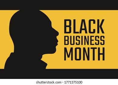 August is National Black Business Month. Holiday concept. Template for background, banner, card, poster with text inscription. Vector EPS10 illustration