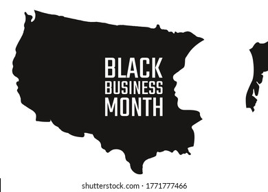 August is National Black Business Month. Holiday concept. Template for background, banner, card, poster with text inscription. Vector EPS10 illustration