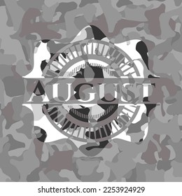 August on grey camo texture 