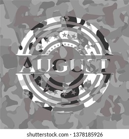 August on grey camouflaged pattern