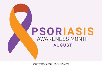 August is Psoriasis awareness month. background, banner, card, poster, template. Vector illustration.