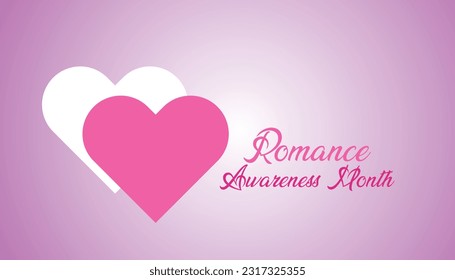 August is romance awareness month.banner design template Vector illustration background design.