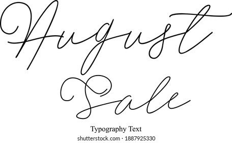 August Sale Typography Text For Sale Banners Flyers and Templates