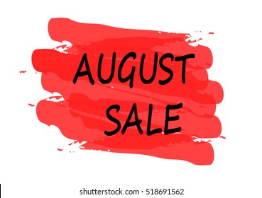 august sale vector card