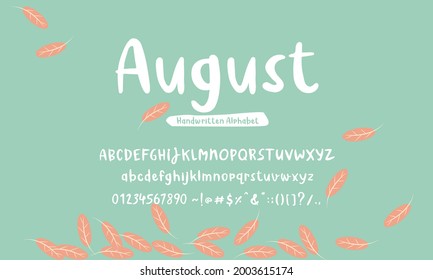 August is a simple handwritten alphabet font created with natural strokes that give a very natural vibe to your designs. Add it to your most creative ideas and notice how it makes them come alive!