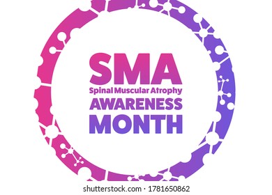 August is Spinal Muscular Atrophy Awareness Month concept. Template for background, banner, card, poster with text inscription. Vector EPS10 illustration