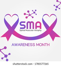August Is Spinal Muscular Atrophy  Awareness Month Vector Illustration