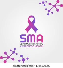 August Is Spinal Muscular Atrophy  Awareness Month Vector Illustration