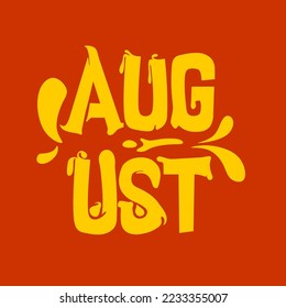 august typography vector illustration, august vector illustration