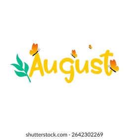 Plano de fundo de ilustração de vetor de agosto. é adequado para cartão, banner ou cartaz