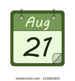 August web calendar icon. Vector illustration