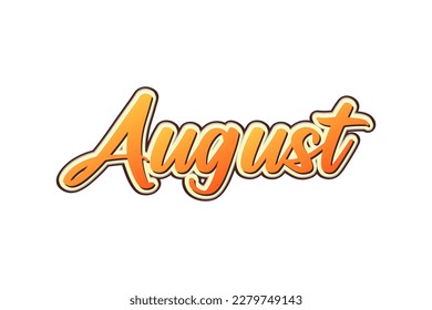 august word typography and text effect design