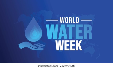 August is World Water Week background template. Holiday concept. background, banner, placard, card, and poster design template with text inscription and standard color. vector illustration.