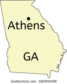 Augusta (Clarke County) Consolidated City-county Location On Georgia Map