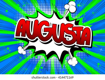 Augusta - Comic book style word