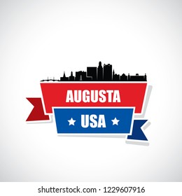 Augusta skyline - Georgia, United States of America, USA - vector illustration