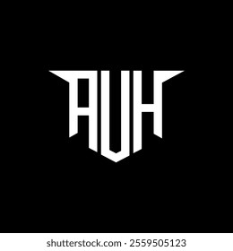 AUH letter logo design with white background in illustrator, vector logo modern alphabet font overlap style, calligraphy designs for logo, Poster, Invitation, etc.
