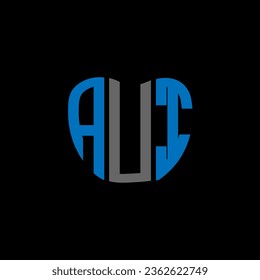 AUI letter logo creative design. AUI unique design.
