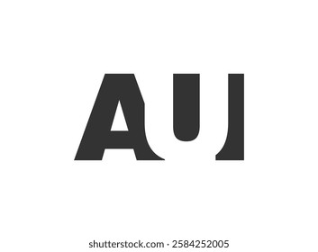 AUI logo design. Initial letter A U I bold font style for tech startups, consulting, corporate branding. Creative company name, headlines typography identity, trendy logotype. Vector illustration.