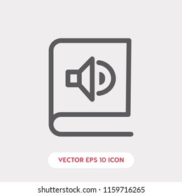 Auido book vector icon