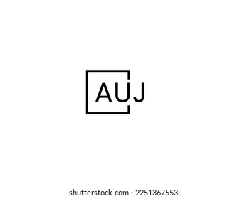 AUJ Letter Initial Logo Design Vector Illustration