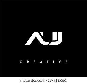 AUJ Letter Initial Logo Design Template Vector Illustration