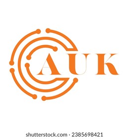 AUK letter design. AUK letter technology logo design on white background. AUK Monogram logo design for entrepreneur and business.