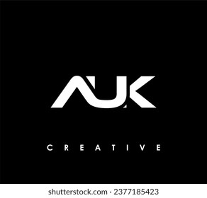 AUK Letter Initial Logo Design Template Vector Illustration