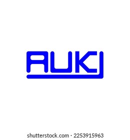 AUK letter logo creative design with vector graphic, AUK simple and modern logo.