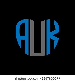 AUK letter logo creative design. AUK unique design.
