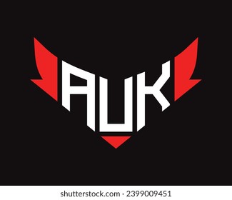 AUK letter logo design template