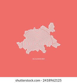 Aulendorf Map - World Map International vector template. German region silhouette vector illustration